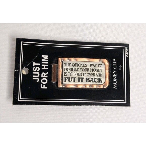 Just For Him Money Clip - Best Way To Save Money - Humorous, Gag Gift, Mens - Picture 2 of 3